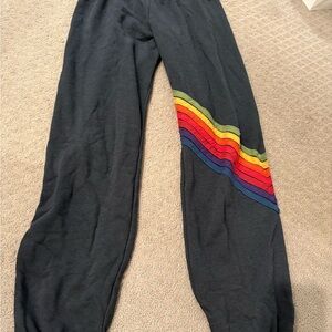 Black and Red Track Pants with Vibrant Design